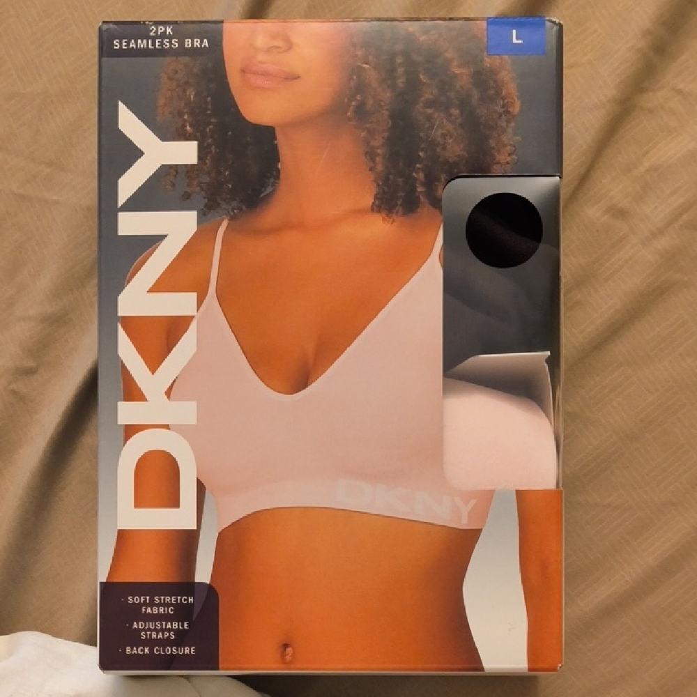 DKNY Seamless Bra 2-Pack - White and Black
